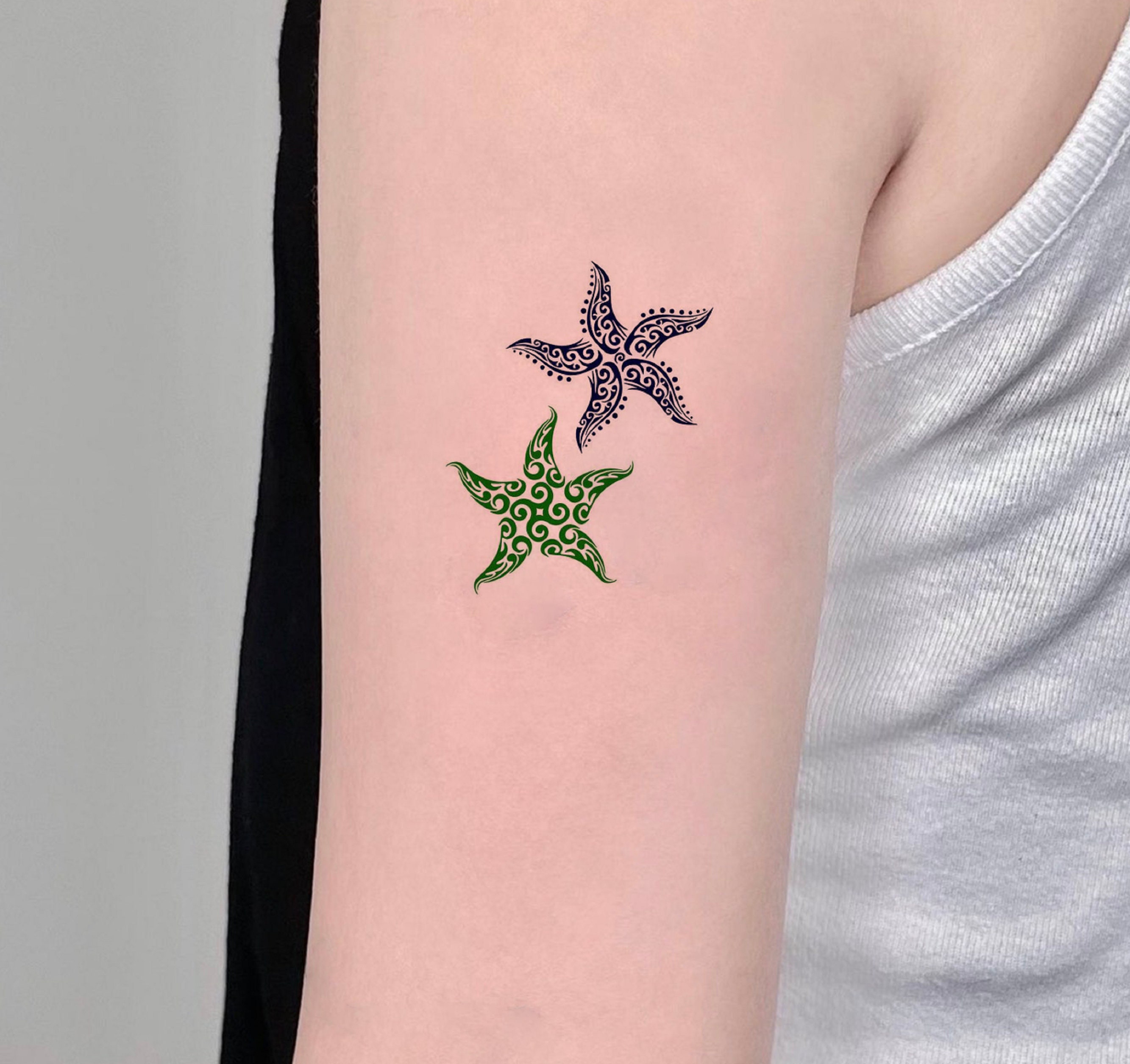 Delicate Starfish Tattoo Design – Tattoos Wizard Designs