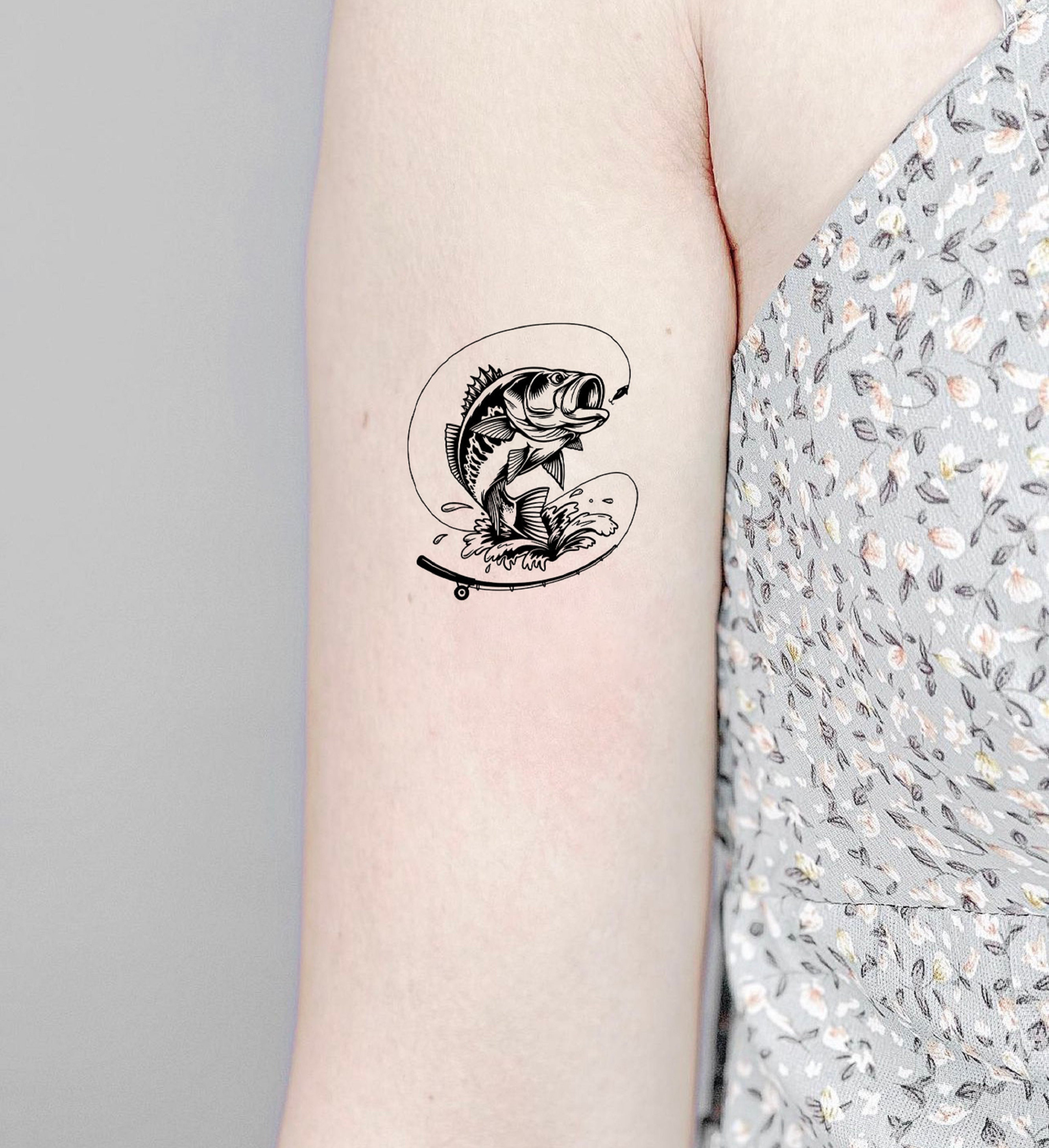 Fishing Tattoos - Etsy Norway