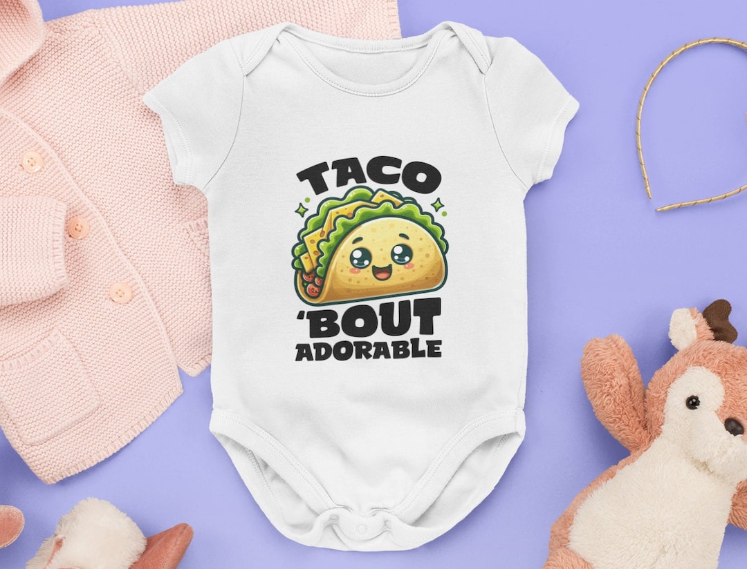 Funny Baby Clothes, Taco Bout Adorable, Baby Bodysuit, for Foodies
