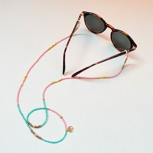 Brillenkette mit Perlen • Sonnenbrillenband • Brillenkordel • Brillenband Perlen • bunt •Sommeraccessoire • Must-have