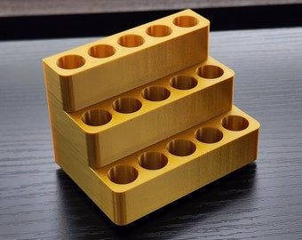 perfume sample holder for cologne bottles with spray caps