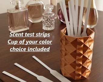 250 Perfume Test Strips Fragrance Blotter Paper Thick Absorbent Material Including Cup Of Your Color Choice