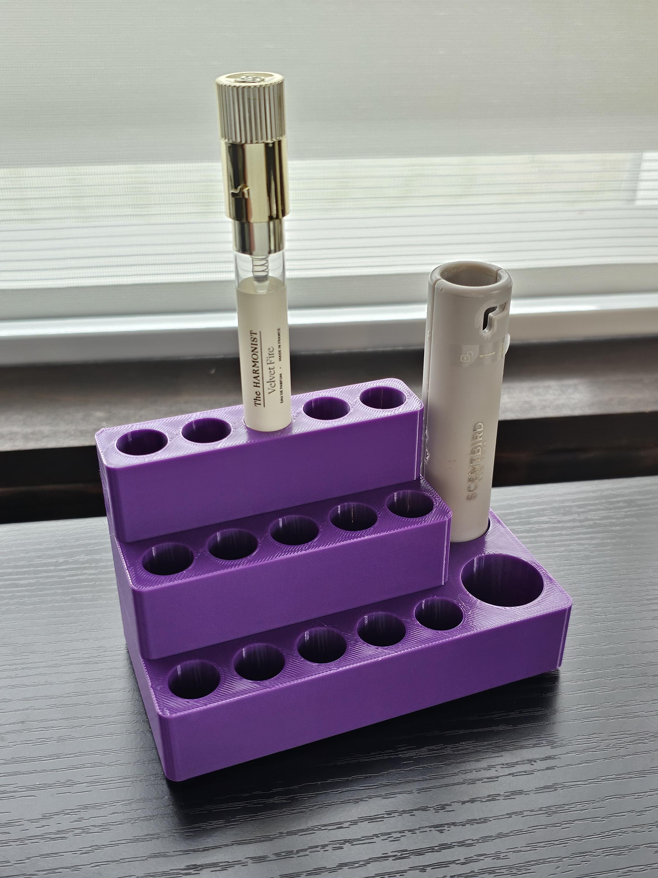 Scentbird fragrance holder New bottle size  display for bottles and travel cases | holes on either side