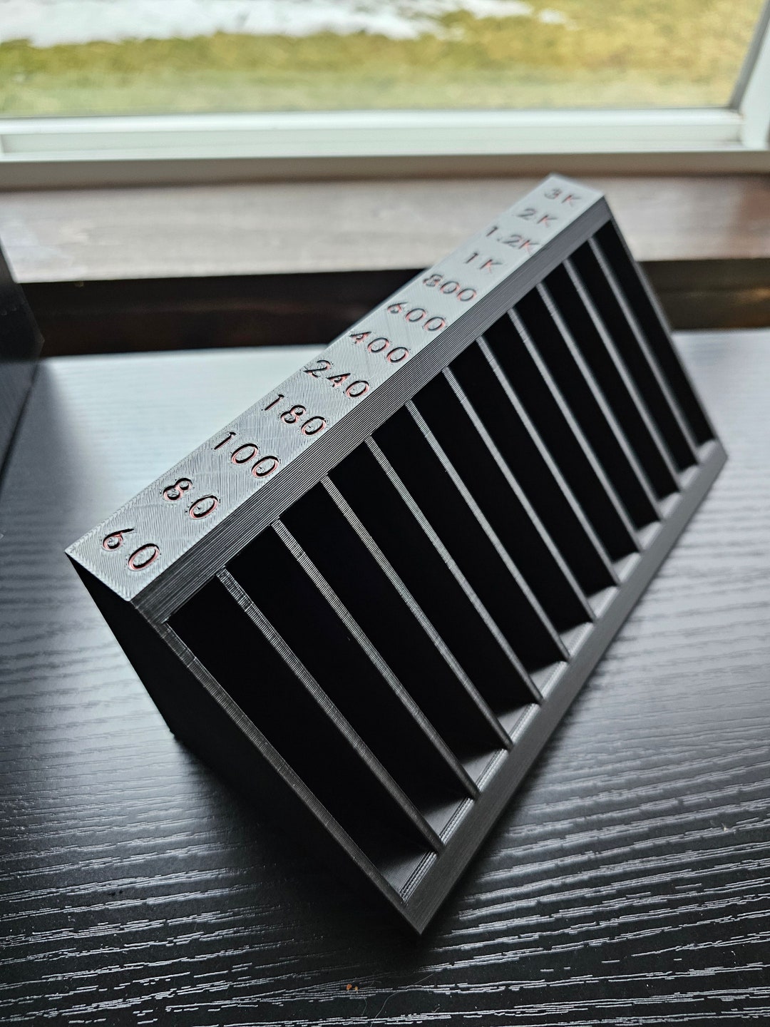 12 Slot Sandpaper Disc Holder 3 Inch 75mm Garage Organization Workbench