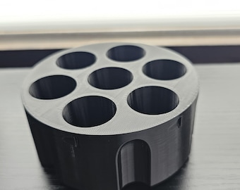 Scentsplit 5ml and 9ml cologne perfume sample bottle holder shaped like revolver cylinder