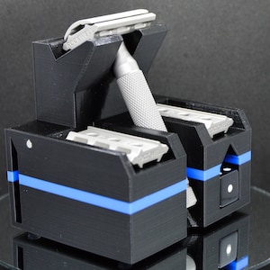 Rockwell 6s/6c Razor Karve safety razor holder razor stand, blade bank, blade holder, dice holder (to count shaves), plate holder