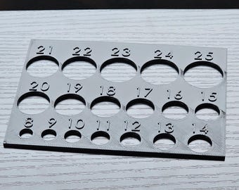 Vial measuring tool | Bottle measuring tool | Hole template | Fragrance bottle measuring device| Decant measure tool