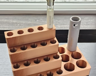 Scentbird fragrance holder display for bottles and travel cases | holes on either side