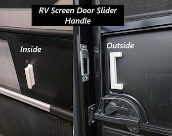 RV screen door slider knob handle inside and/or outside