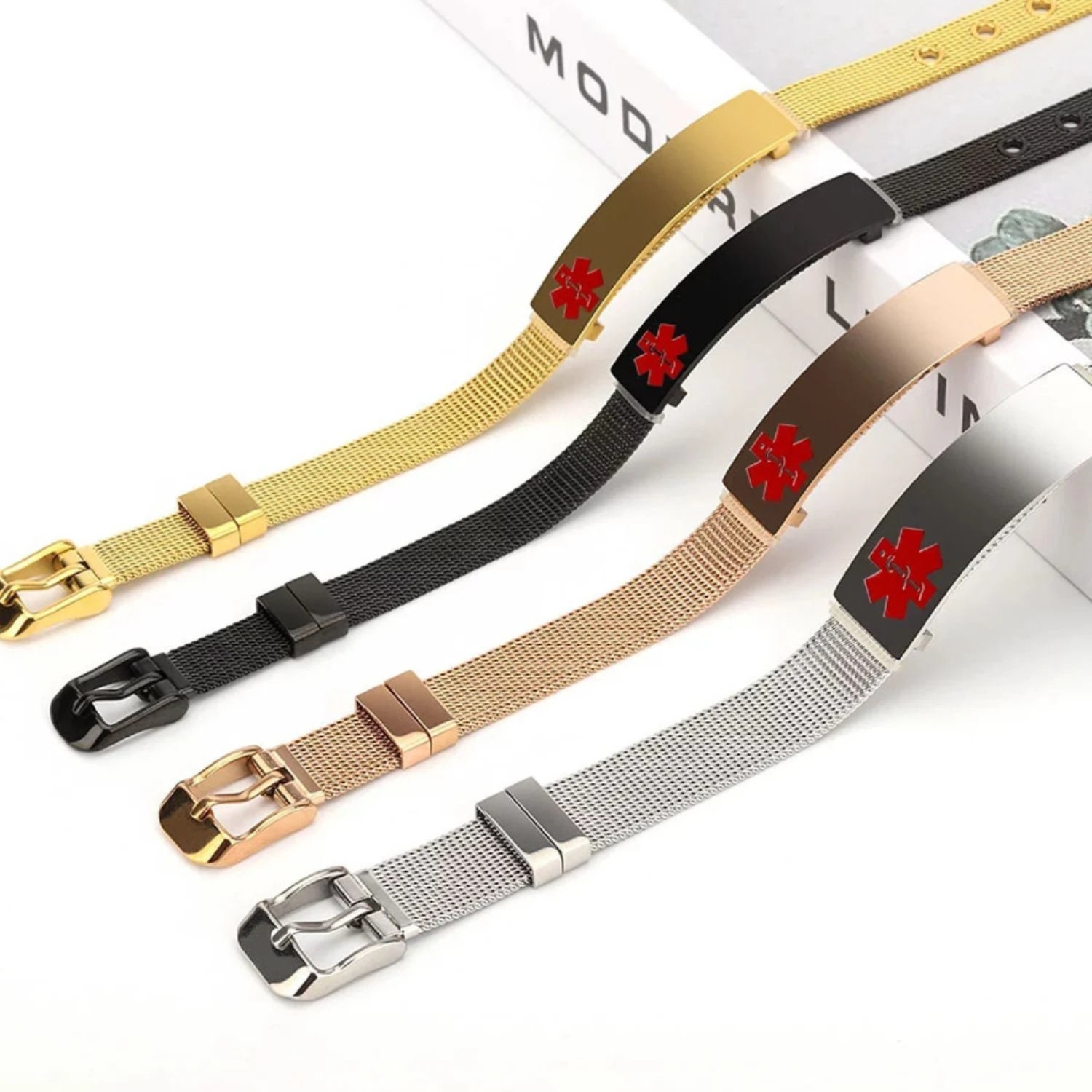 Personalized Quality Adjustable Stainless Steel Medical ID Bracelet - Etsy
