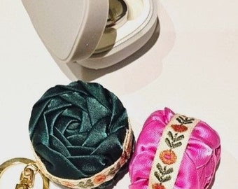 Green rose key holder & Pink rose key holder  Couple set