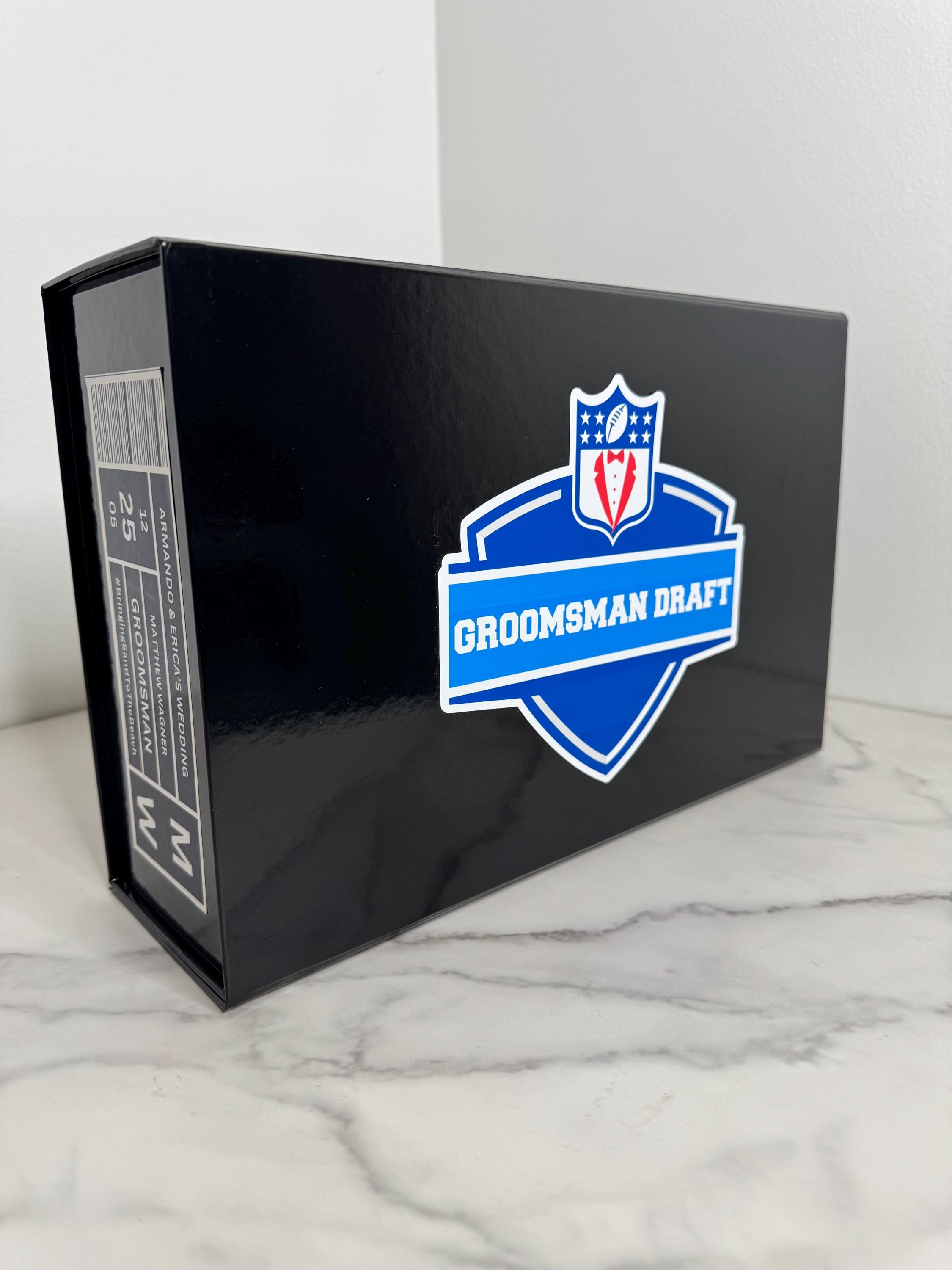 Football Groomsman Proposal Box, Groomsmen Draft,  Gift Box, Empty Personalized Gift Box, proposal box, NFL inspired, Officiant, Sports