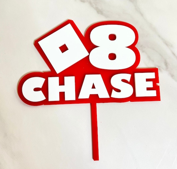 Roblox Inspired Cake Topper, Personalized Birthday Party Decor