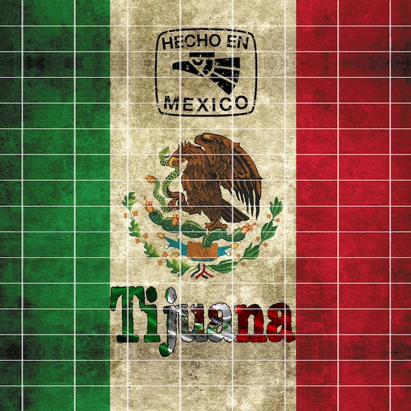 bandera de mexico tijuana design