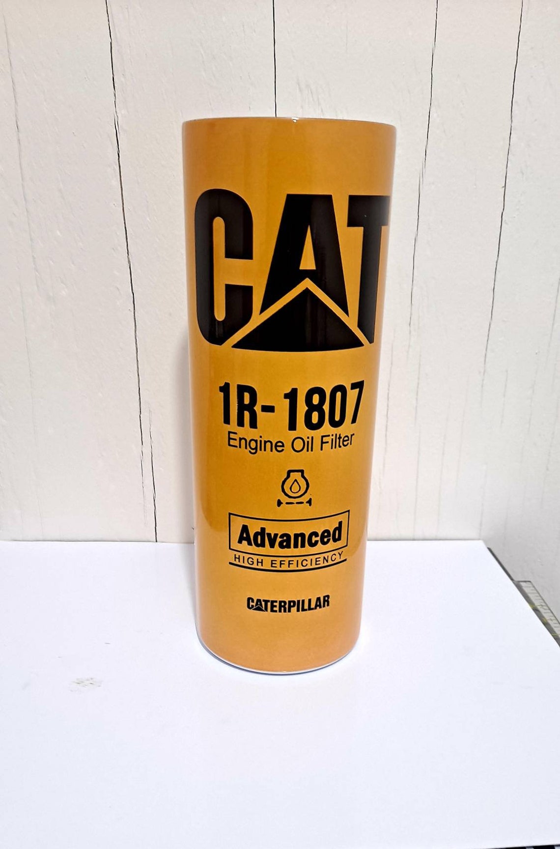 CAT clean oil filter tumbler Etsy