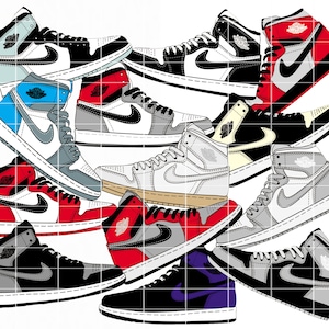 Sneakers design white background