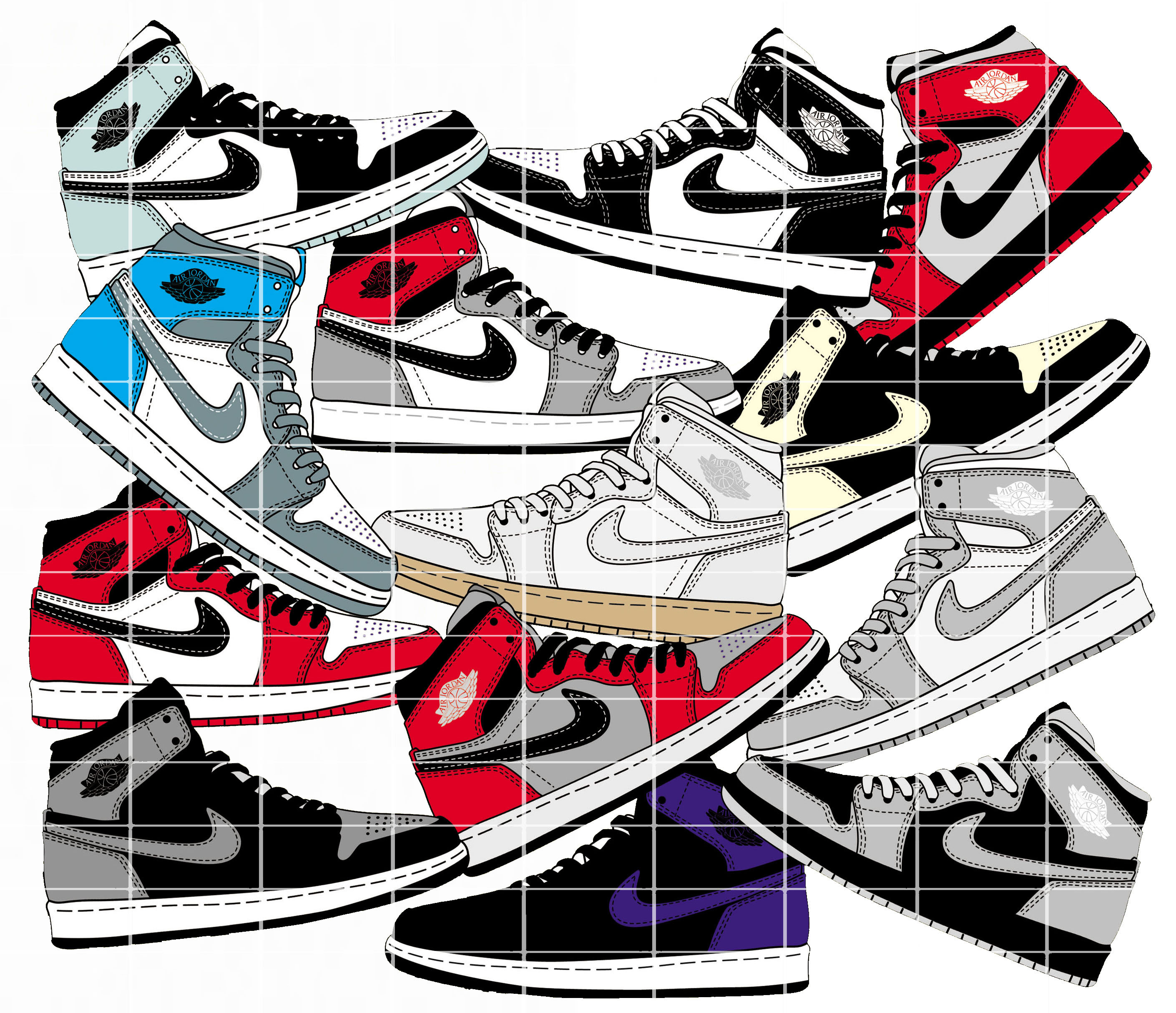 Sneakers Design White Background - Etsy