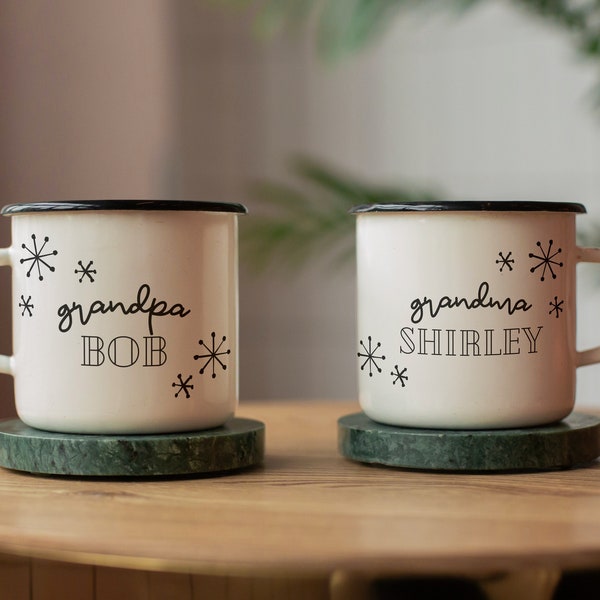 Grandpa and Grandma Pregnancy Announcement Mugs, Pregnancy Reveal, Grandparents gift, GrandpareNTS