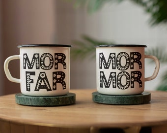 Mormor & Morfar Mugs, Swedish Grandparents mug, Pregnancy Reveal Mug, Baby Announcement,New Grandparents Swedish