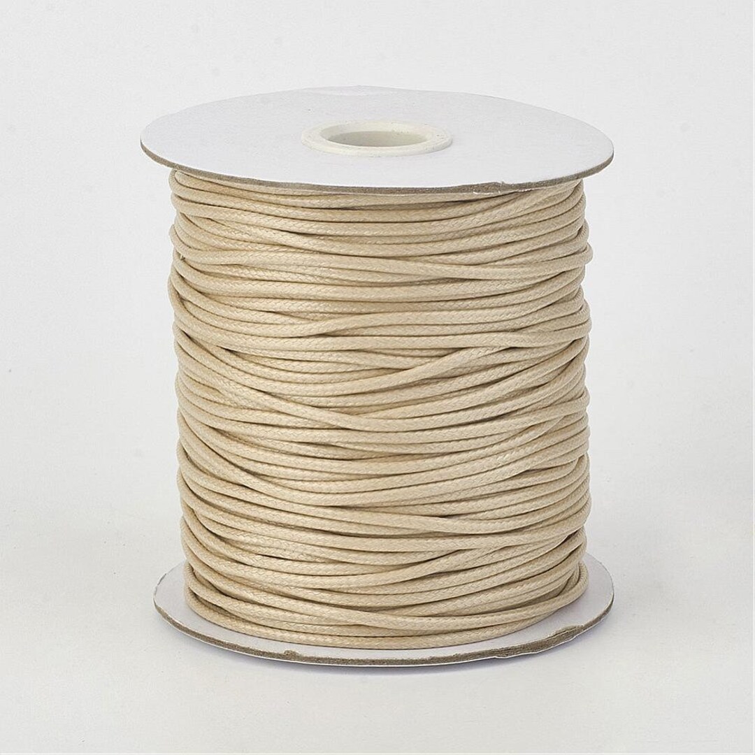 Polyester Stringing 30 Feet - 0.5mm Waxed Polyester Cord - Camel - Stringing Materials ...