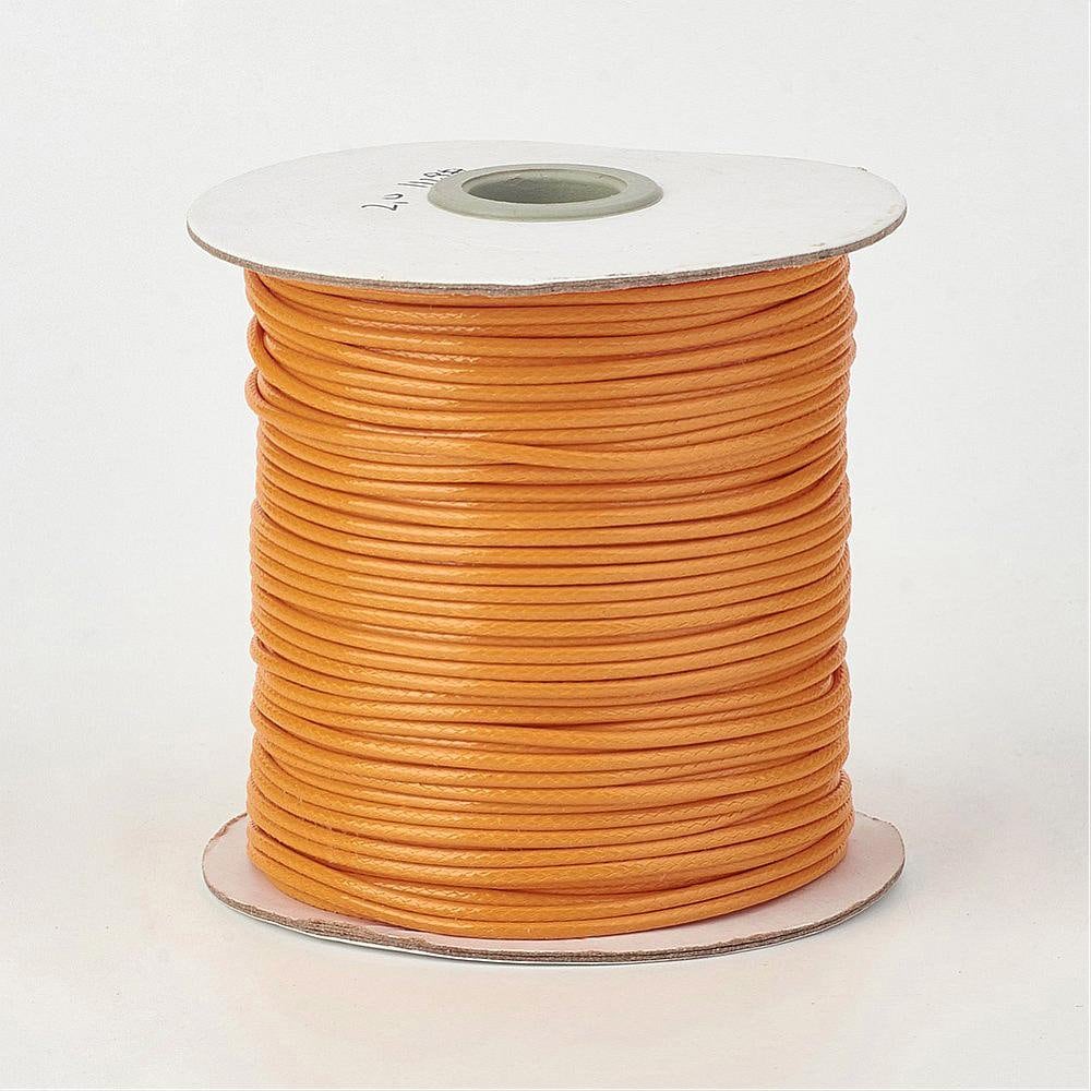 Polyester Stringing 30 Feet - 1mm Waxed Polyester Cord - Orange - Stringing Materials ...