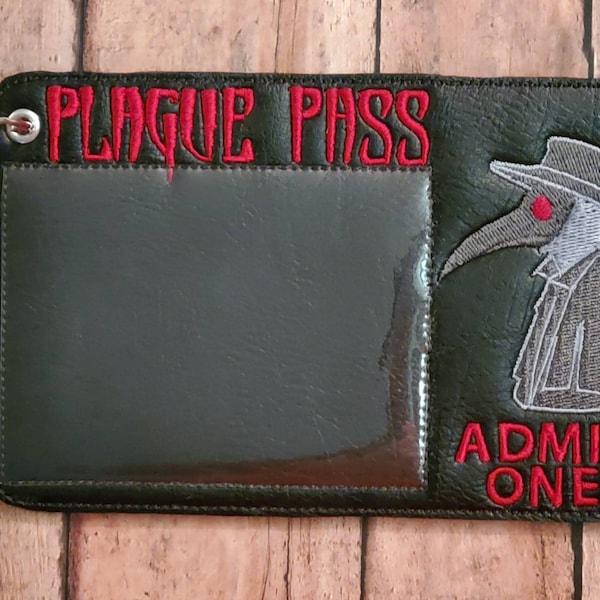 Black Plague Pass COVID Vaccine Card Holder