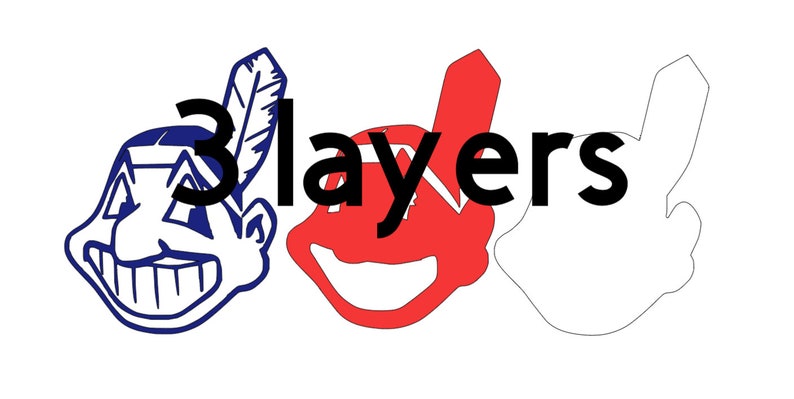 Download Instant Download Chief Wahoo Digital Cut File Png Svg Multilayered 3 Colors Clip Art Art Collectibles