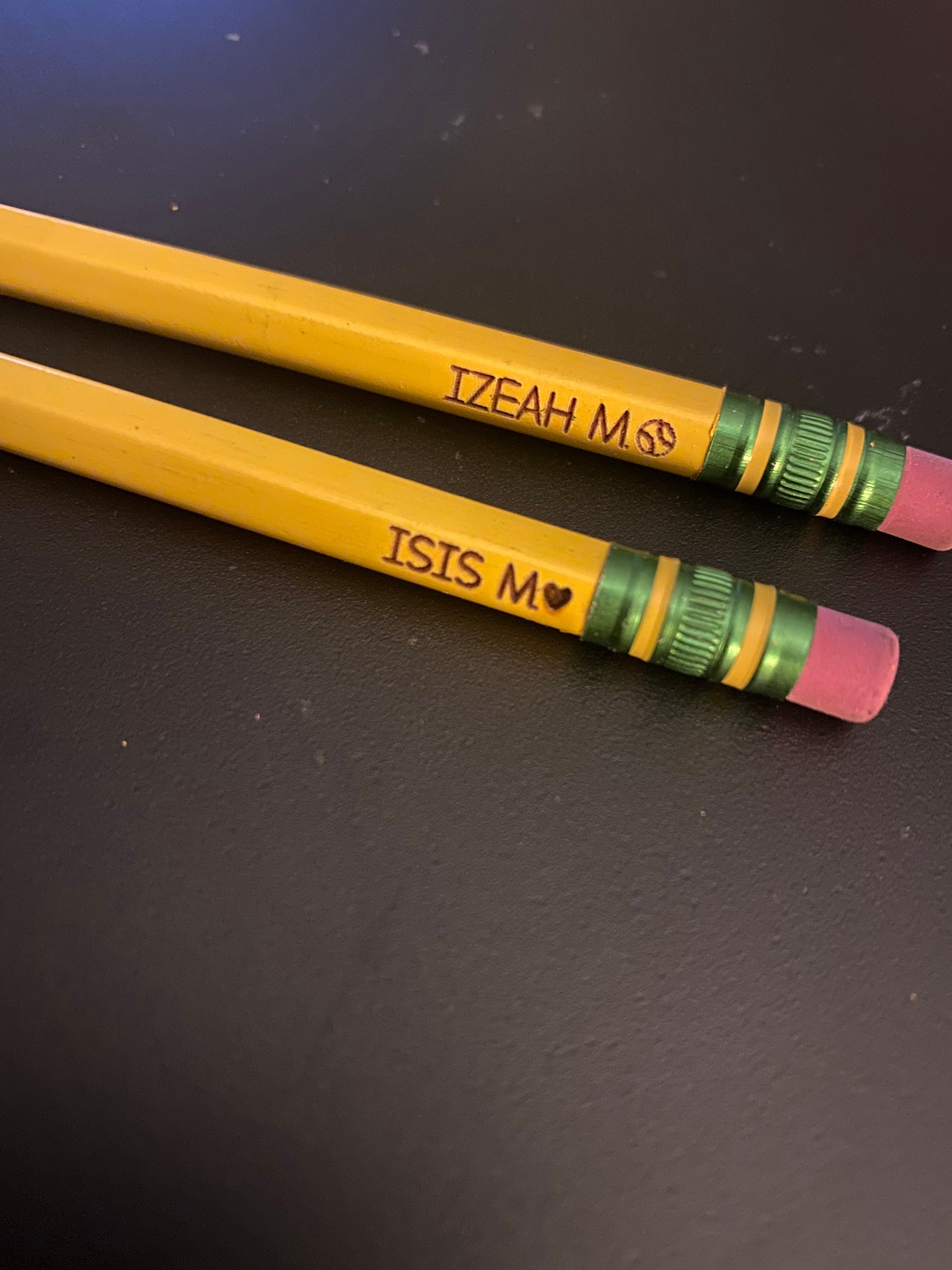 Personalized Pencils Engraved Name Pencils Back to School Etsy