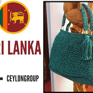 Sri Lanka häkeln Einkaufstasche | Baumwolle und handgemachte MarktTasche | wiederverwendbare und waschbare Tasche |  100% umweltfreundliche | Damentasche | Ceylon Tasche