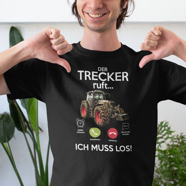 Camiseta de granjero, camiseta de tractor de humor Granjero Camisetas divertidas de granjero para hombres El tractor está llamando, tengo que ir idea de regalo para los fanáticos de los tractores