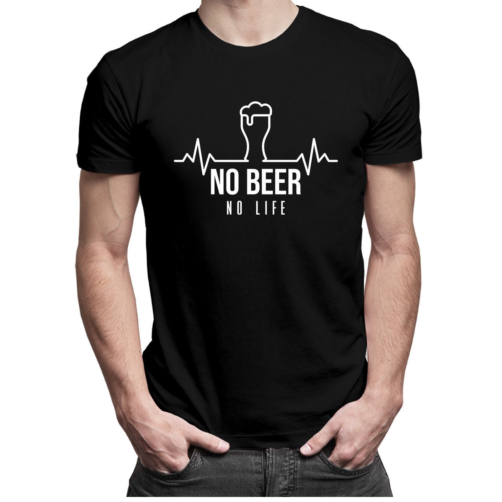 Funny Beer T-shirts, Beer Connoisseur Gift, No Beer No Life
