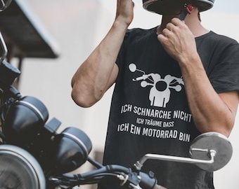 Men's biker t-shirts, funny men's t-shirt for motorcyclists, I don't snore I just dream that I'm a motorbike