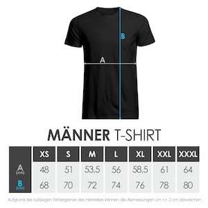 Puede incluir: Tabla de tallas para una camiseta de hombre con medidas en cent&iacute;metros para el ancho (A) y la longitud (B) de la camiseta. Las tallas incluyen XS, S, M, L, XL, XXL y XXXL.