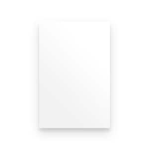 May include: A rectangular, white paper card with a subtle shadow, set against a white background. The card is positioned vertically, suggesting a blank canvas or a simple design element.