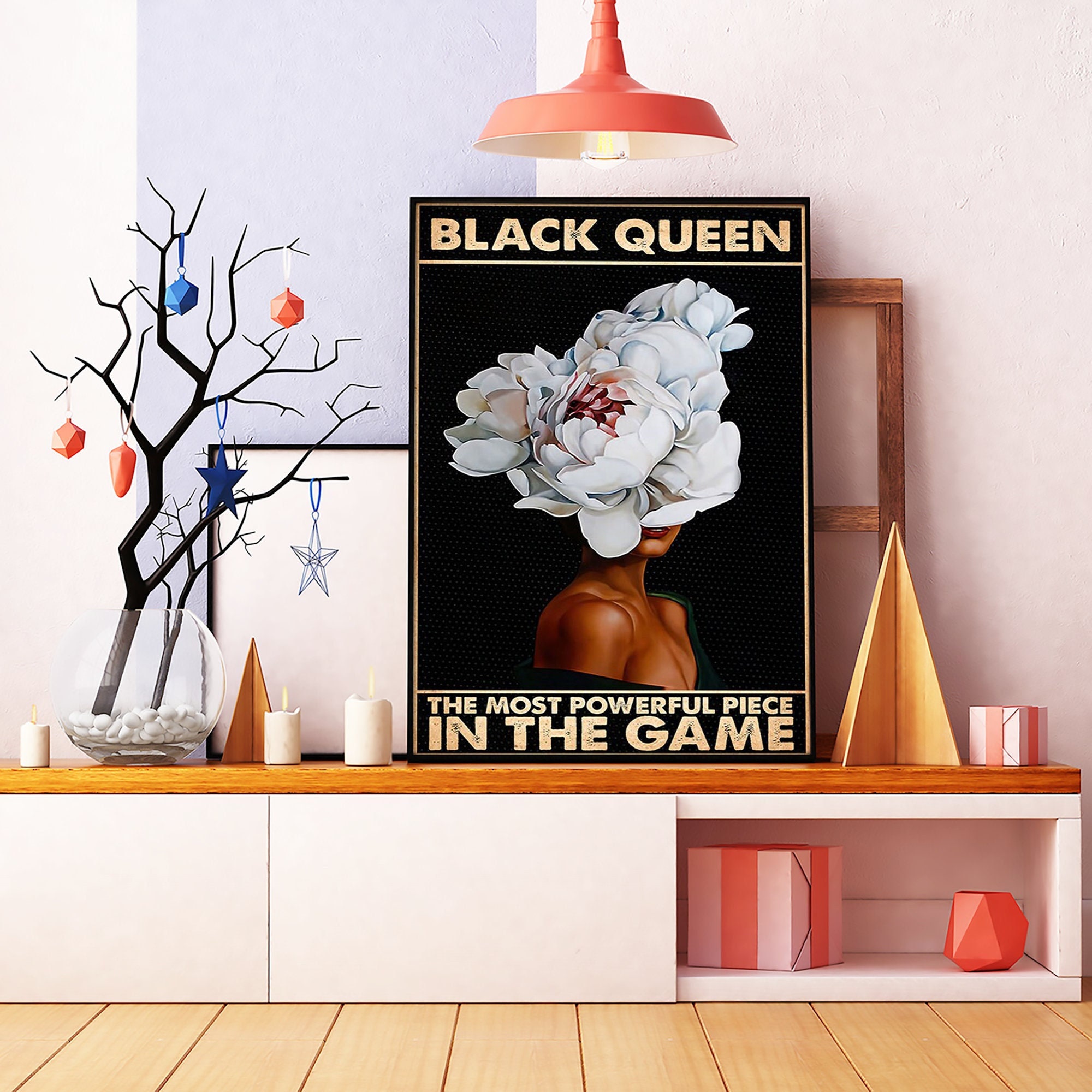 Black Queen Most Powerful Chess Piece African American Canvas - TeeHex