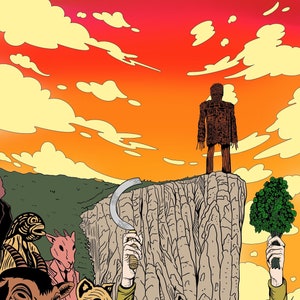 A4 Wicker Man (hill) Print