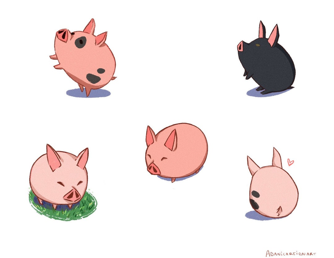 Legend of Zelda Wind Waker Pigs 5 Piece Sticker Set Etsy