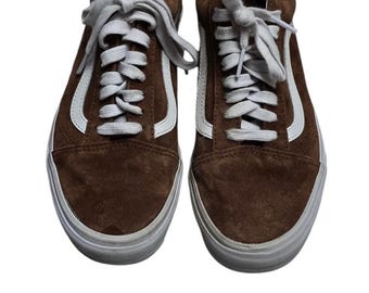 Vans Old Skool Carmel Suede Low-Top Skater Sneakers Mens Size 8.5 Women Size 10