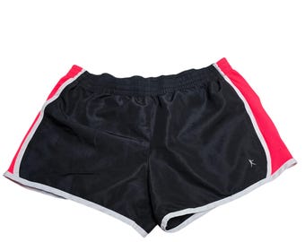 Danskin Now Womens Athletic Running Shorts Black Pink Trim Gym Yoga Workout Shorts Lightweight Performance Activewear Size Small Medium