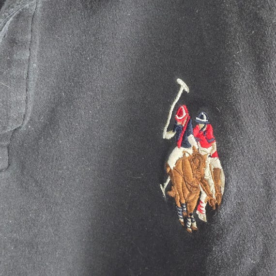 US Polo Assn ブラック ポロシャツ メンズ XL | 刺繍入りビッグポニー 