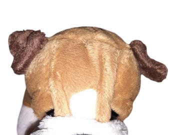Vintage Webkinz Bulldog Plush Stuffed Puppy Dog - Cute, Soft & Cuddly by Ganz (No Code)