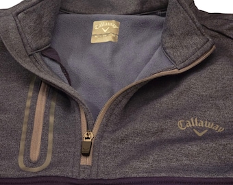 Men’s XL Golf 1/4 Zip Pullover – Thermal Performance Callaway Peacoat Blue Warm Layer