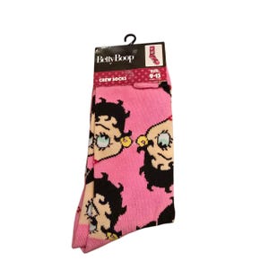 Chaussettes ras du cou roses Betty Boop tailles 9-13 nouveaux accessoires Equalizer dessin animé pin-up rétro cadeau amusant mignon bas de Noël à collectionner