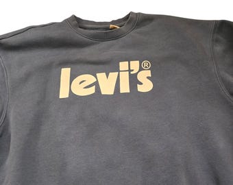 Levi’s Light Blue Crewneck Sweatshirt Small – Unisex Pullover Vintage Style Logo