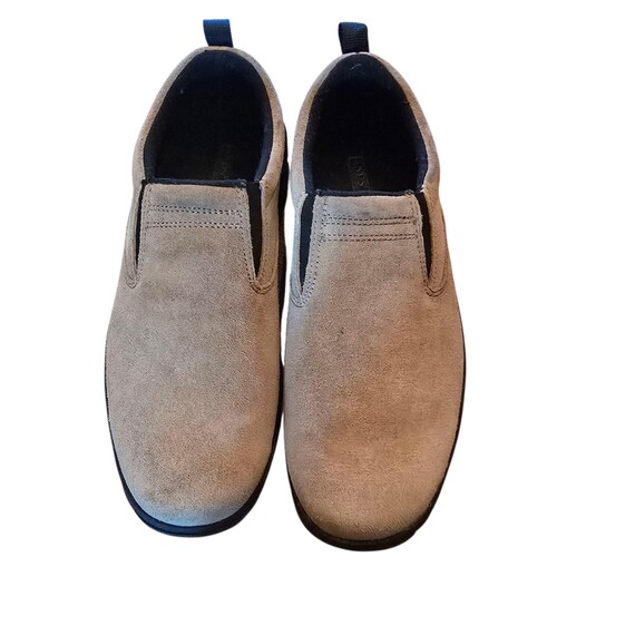 Vintage Y2K Lands End Suede Slip On Shoes Mens 9 Tan Brown Casual Loafers View 2