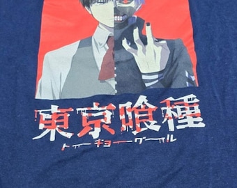 Tokyo Ghoul Kaneki Ken T Shirt Mens Large Anime Manga Graphic Tee Otaku Streetwear