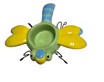 Yankee Candle Dragonfly Tea Light Candle Holder | Glass Votive | Nature Garden Decor | Home Fragrance Accessory