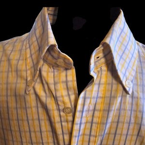 Vintage Y2K Lacoste Plaid Shirt: Men&#39;s Long Sleeve, Size L