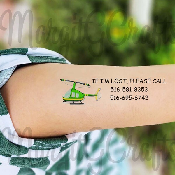 Phone Number Tattoo Etsy