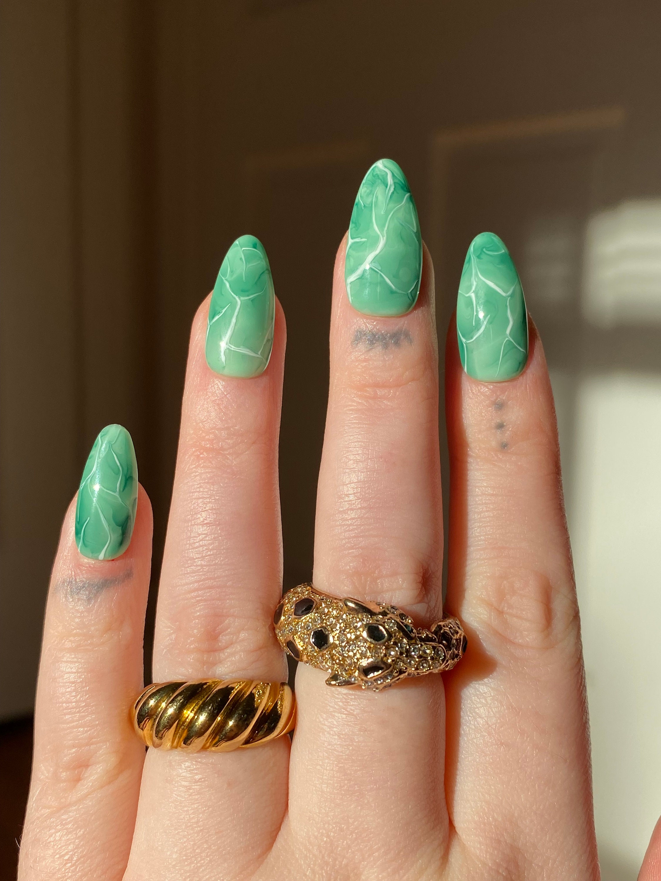 Jade Marble Nail Art